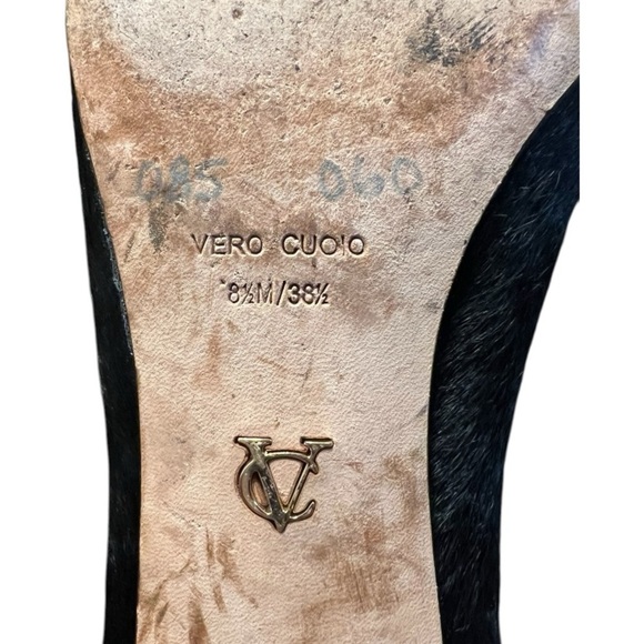 VC Signature Nancy Stylish Black Calf Hair Leather Loafers Size 8.5/38.5 - Picture 10 of 12